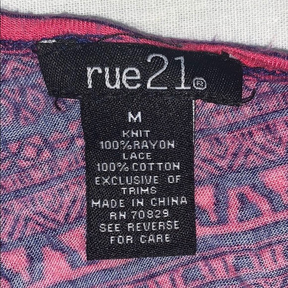 🎆 Pink & Blue Aztec Tank - Picture 4 of 5